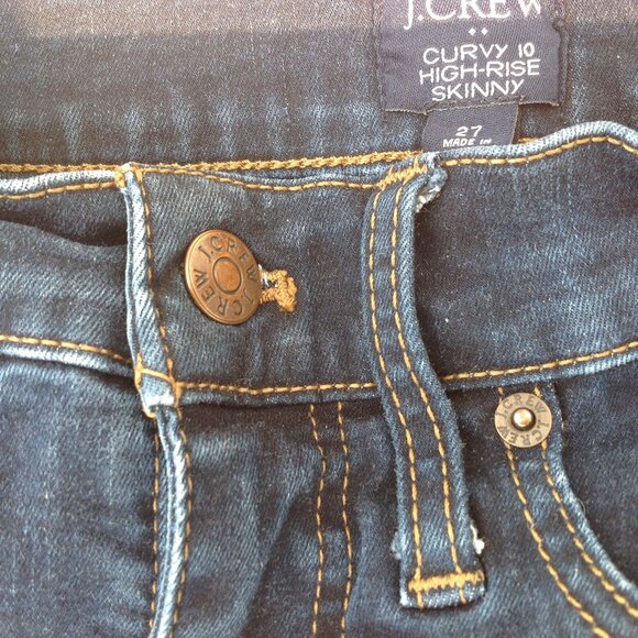 J Crew Jeans Curvy 10 High Rise Skinny 27"         21.2 - Picture 7 of 14